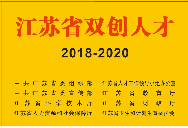 江苏省双创人才 2018—2020 资质材料